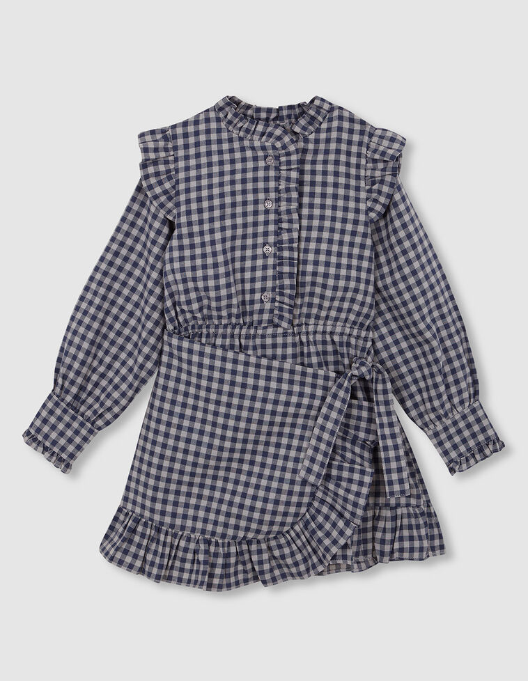 Robe à carreaux vichy bleue