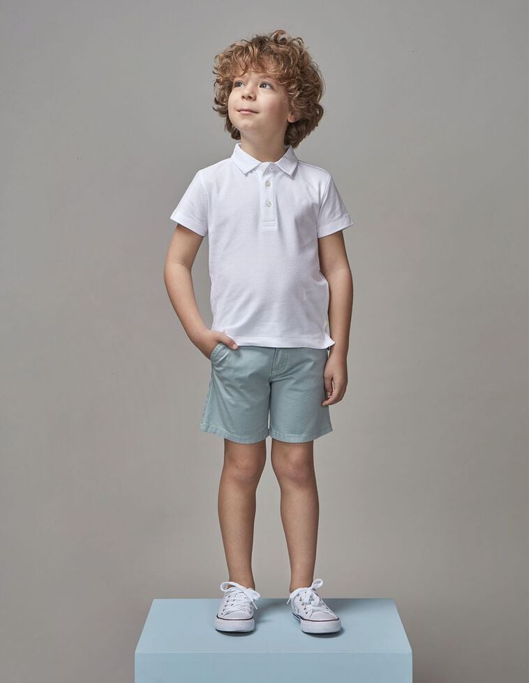Pantaloni chino corti verdi