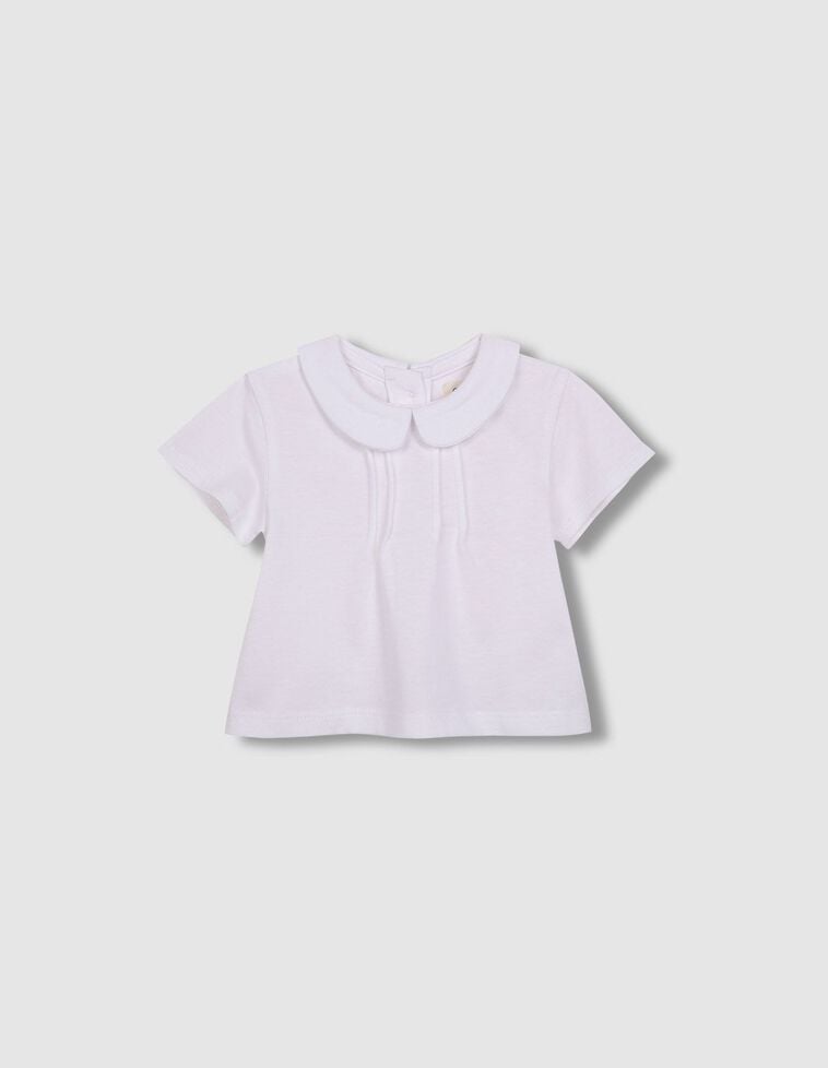 T-shirt com gola bebé branco