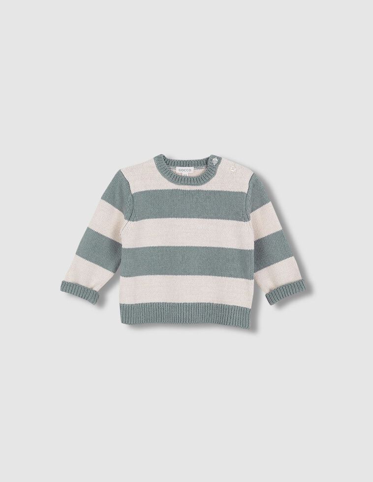 Pull rayé bleu