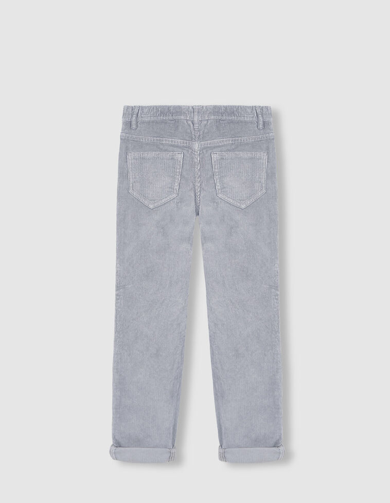 Pantalon en velours côtelé gris