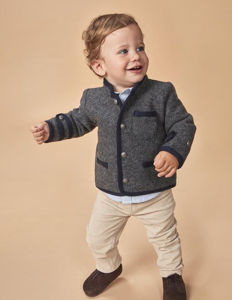 Veste autrichienne en laine grise