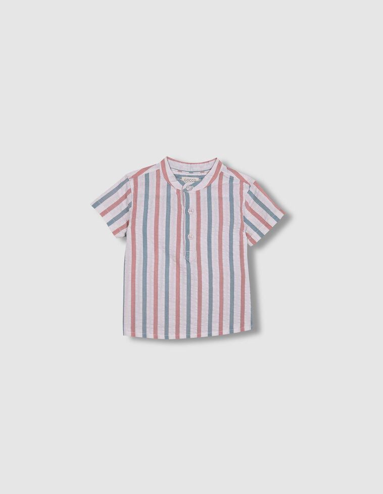 Chemise rayée bleu clair