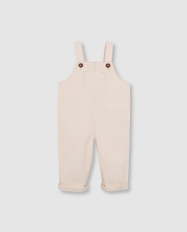 Lange Latzhose in Steinfarbe Baby