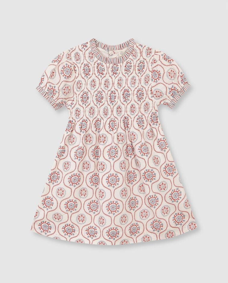 Robe en tissus contrast&eacute;s blanche