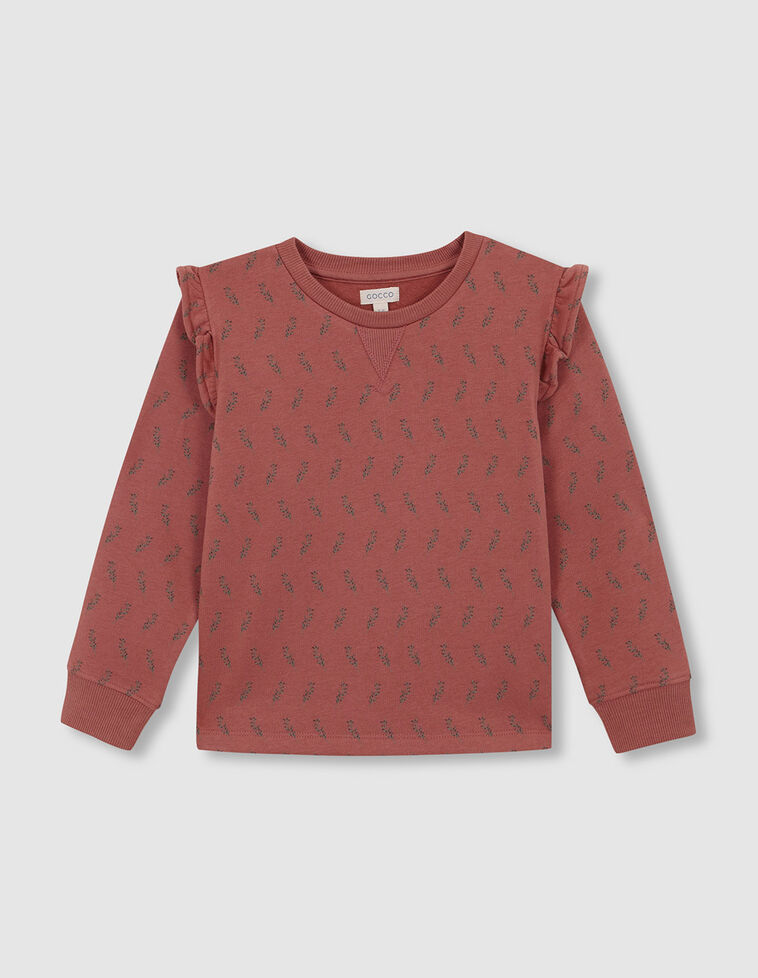 Sweat imprimé rouge