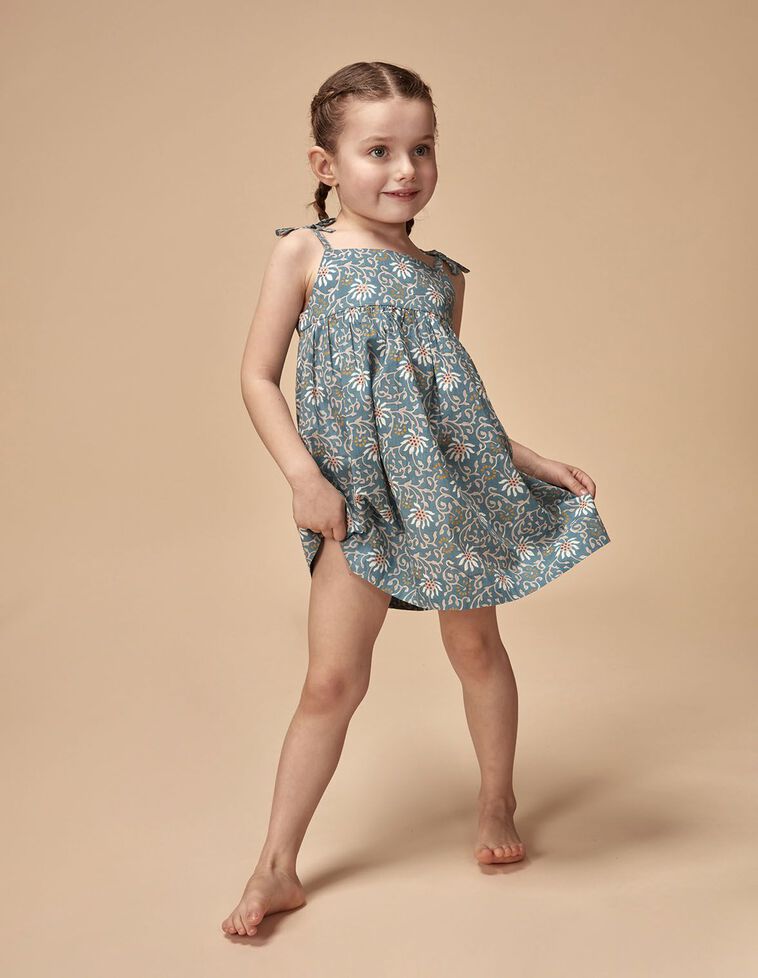 Robe à bretelles bleu clair