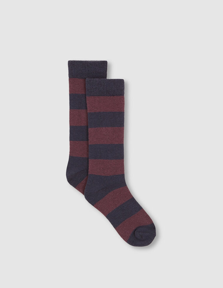 Chaussettes à fines rayures bleu clair