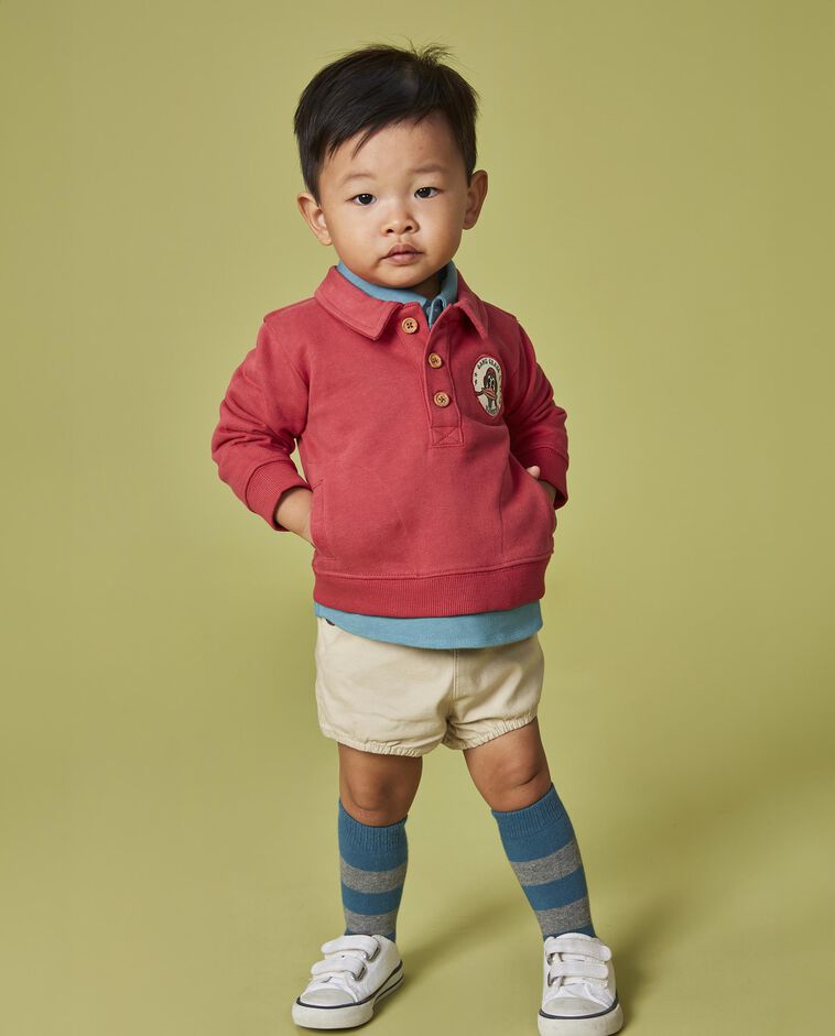 Pantaloni corti twill marroni