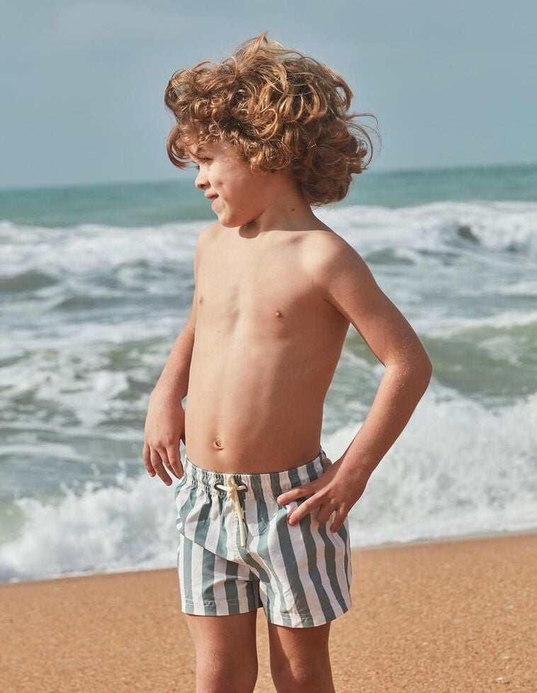Maillot de bain à rayures vertes