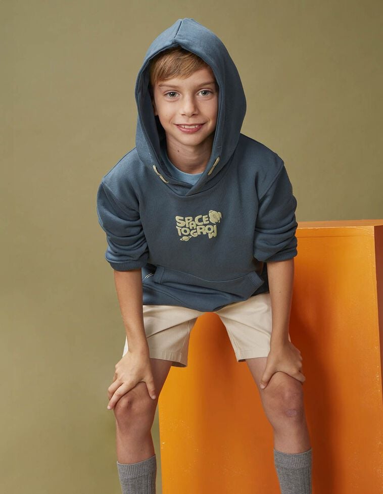 Sweat imprimé espace vert pétrole