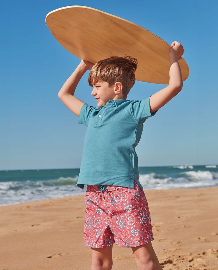 Maillot de bain imprim&eacute; fleurs rose
