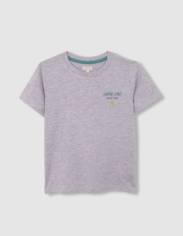 T-shirt estampado geométrico cinza
