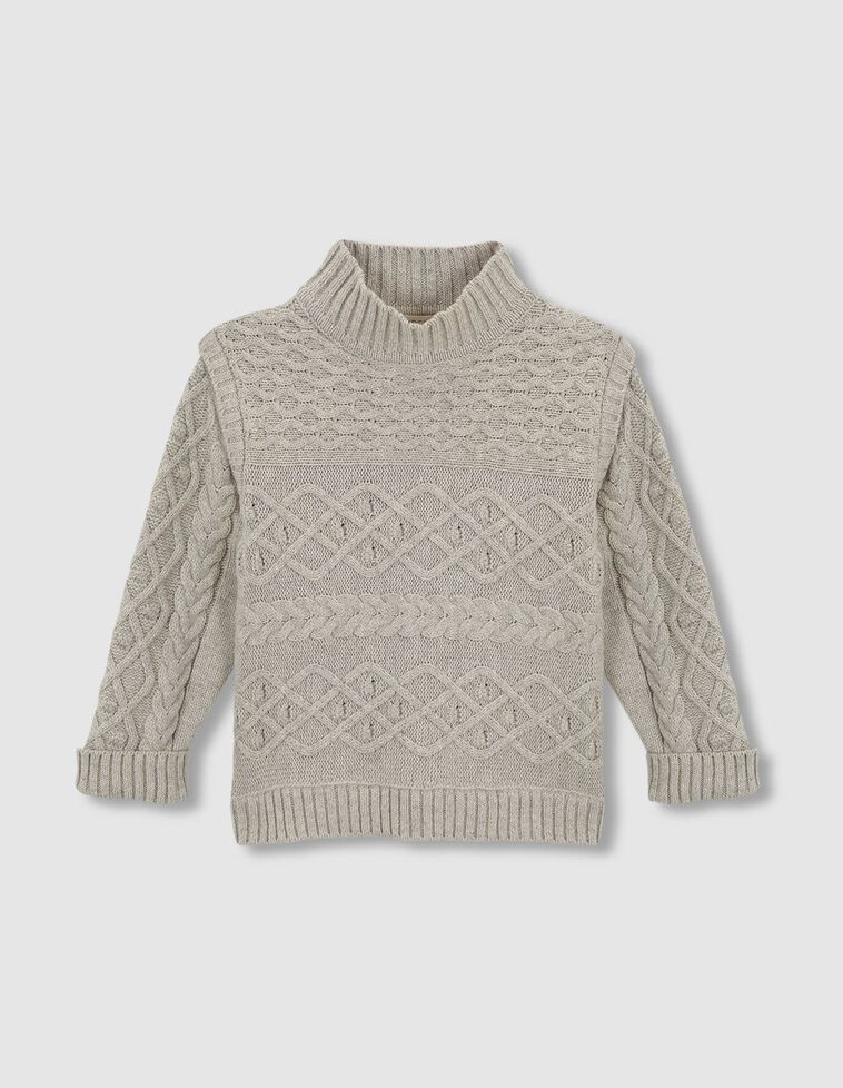 Maglione con aranes collo alto