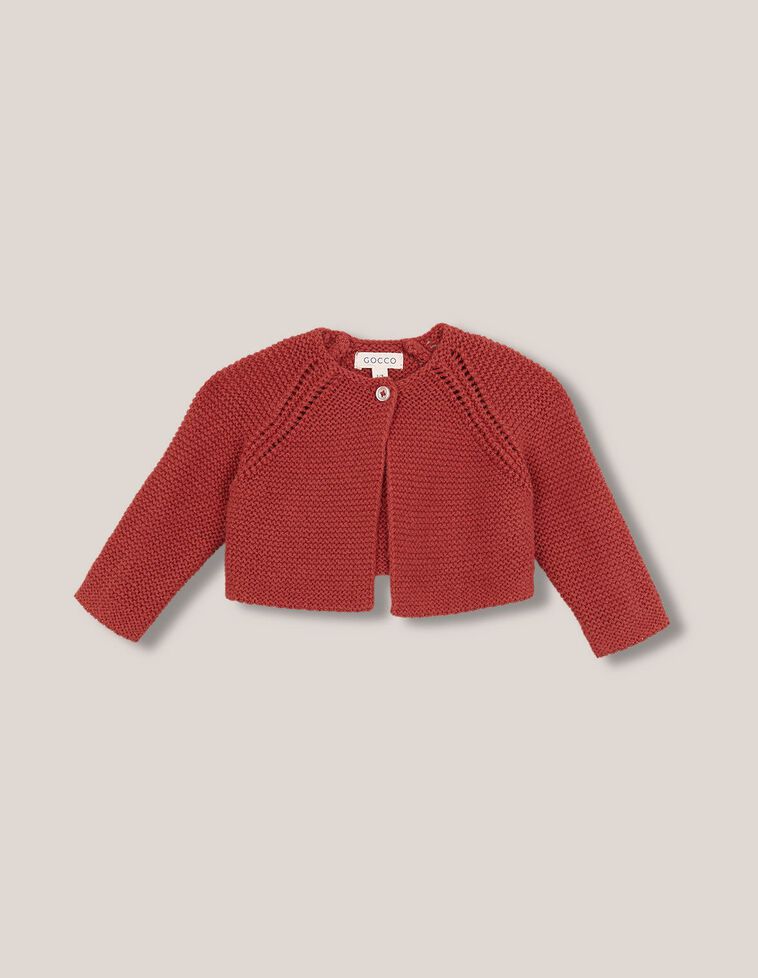 Veste en maille jersey grenat