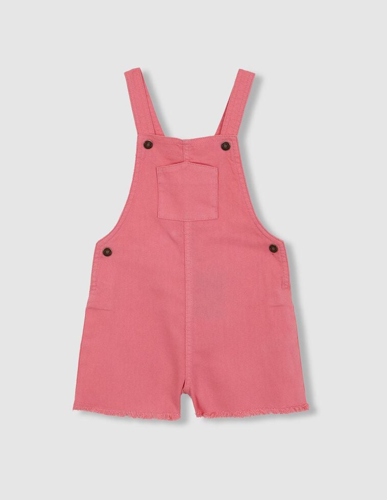 Salopette effet délavé rose