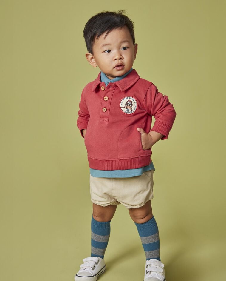 Sweatshirt mit Summer-Motiv in Korallenrot