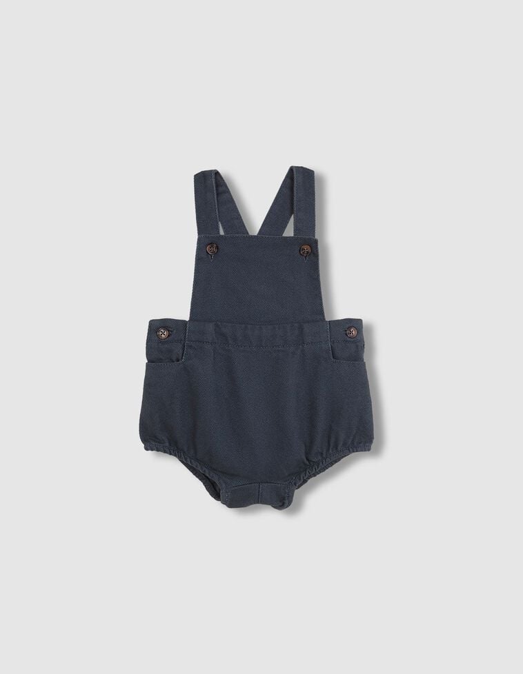 Salopette courte bouffante bleue
