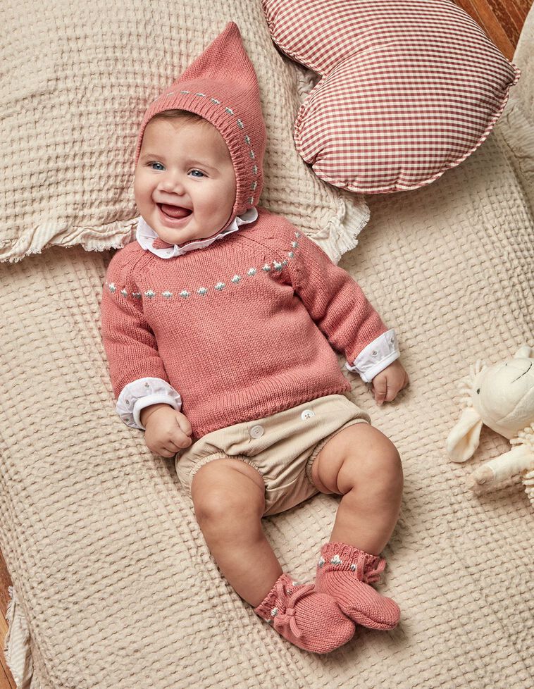 Camisola Com Greca Coral Claro