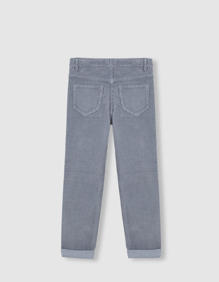 Pantalon en velours côtelé bleu