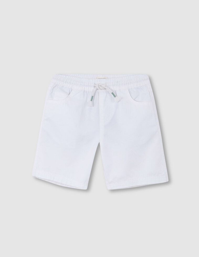 Bermudas com cós elástico  branca