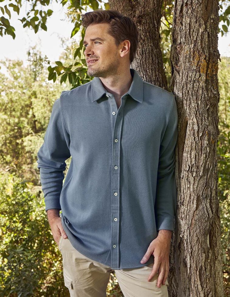 Camicia polo per papà verde scuro