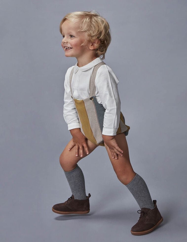 Chemise body à col bébé blanc
