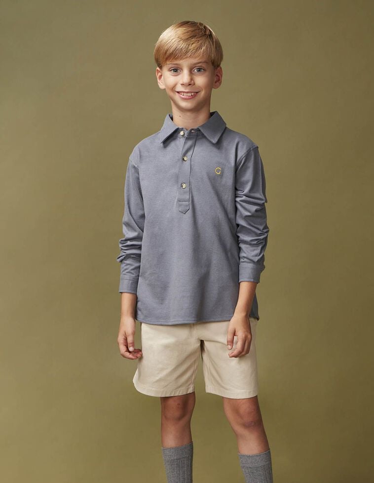 Camicia polo azzurro chiaro