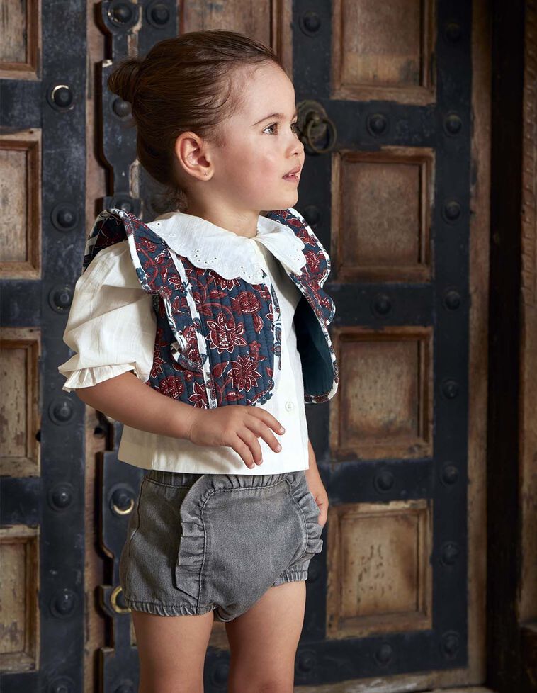 Salopette en jean gris