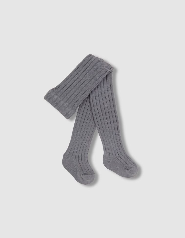 Collants canelados verde escuro