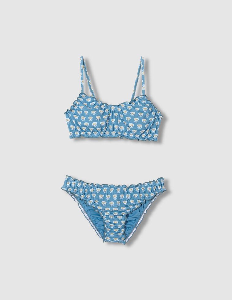 Bikini con stampa di fiori indiani 