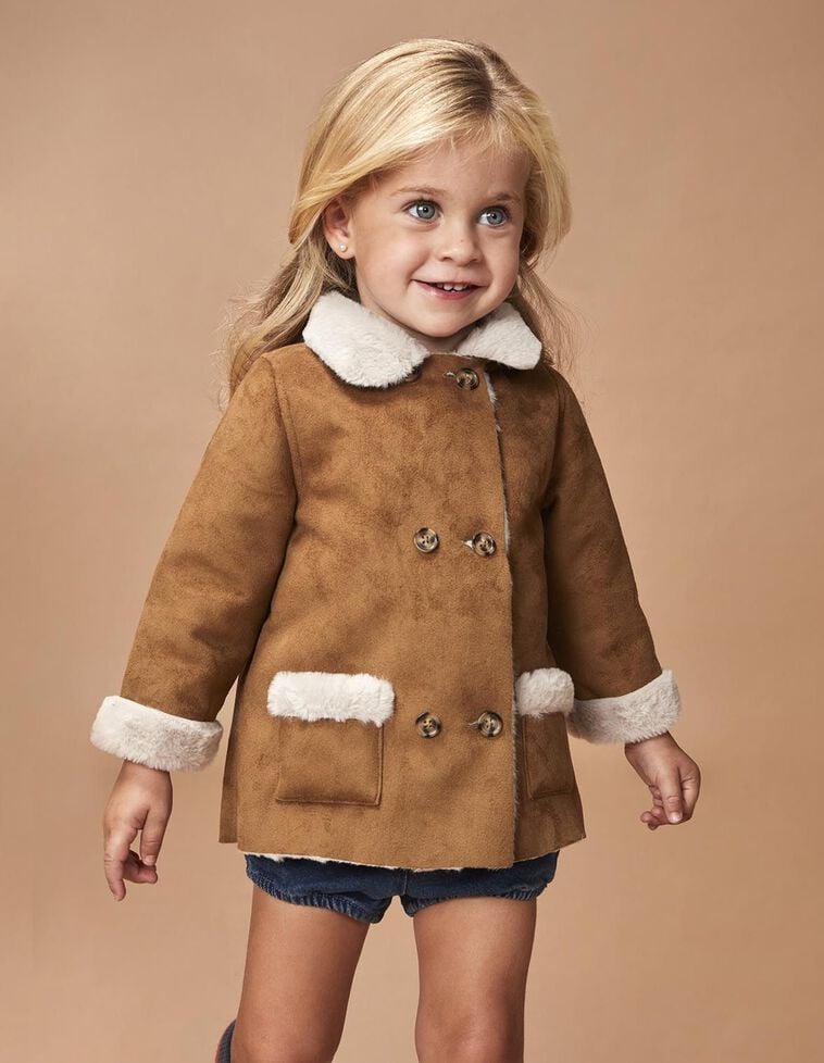 Cappotto doppiopetto cammello