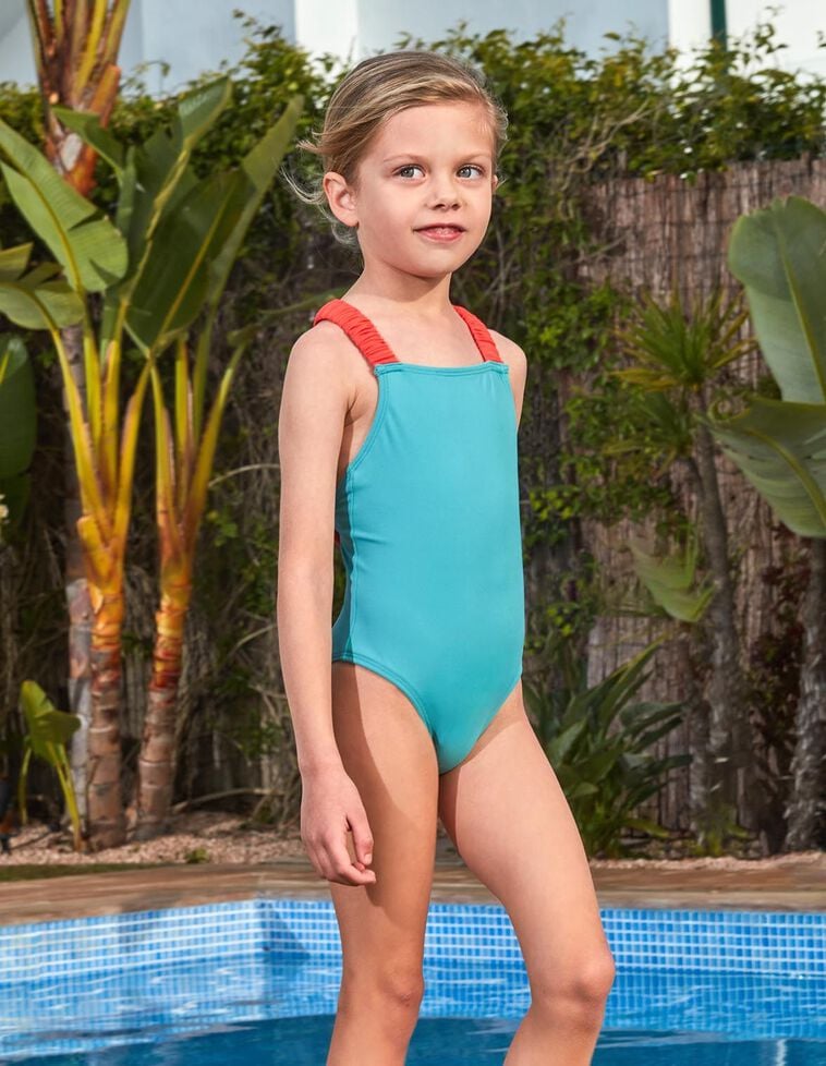 Costume da bagno dettagli fosforescenti grigio