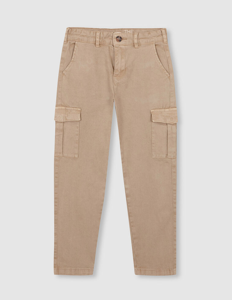 Pantaloni cargo color pietra
