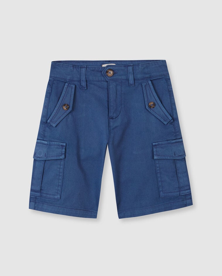 Short cargo bleu
