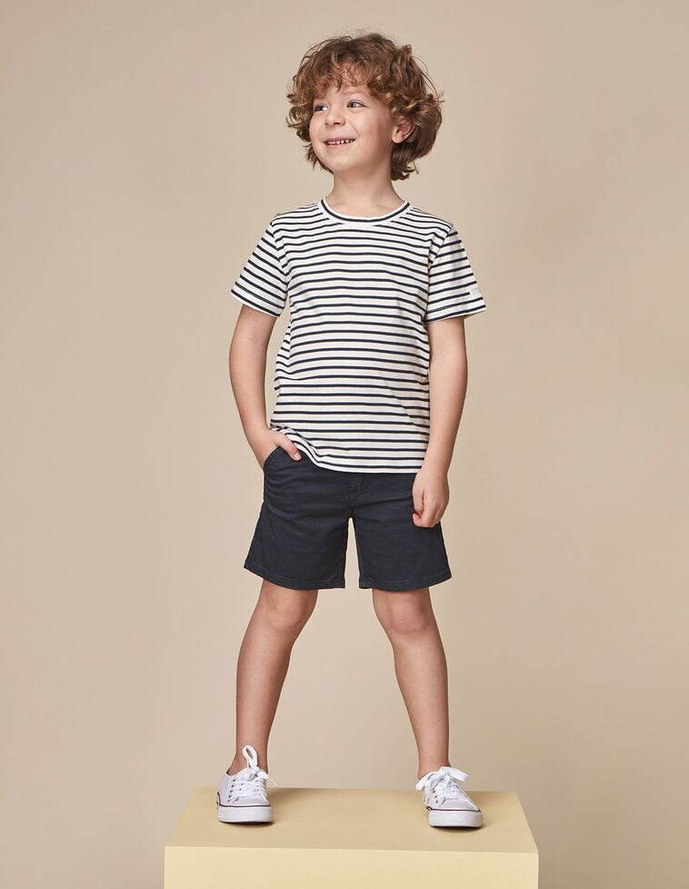 Pantalon chino court bleu