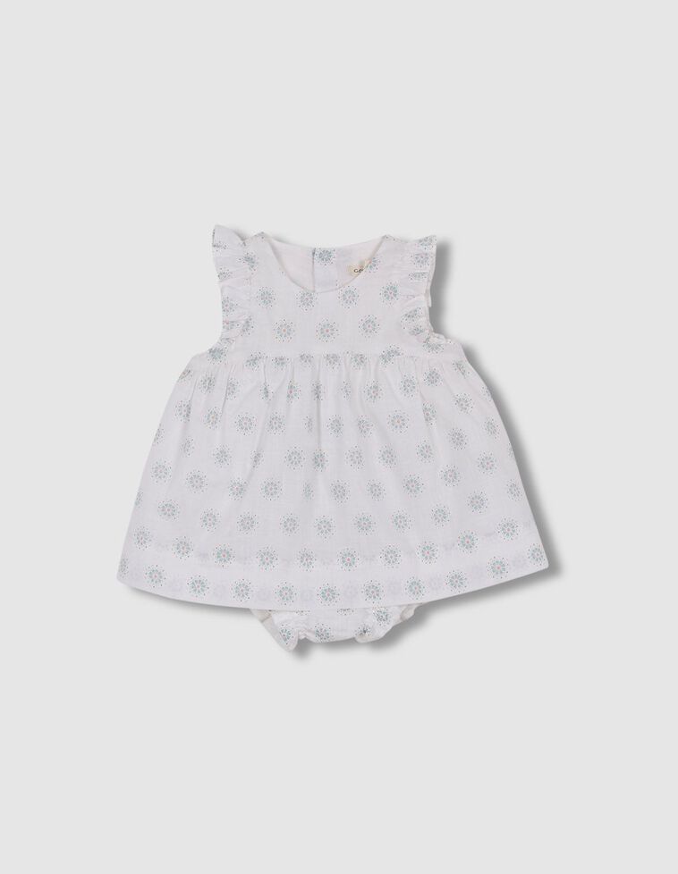 Vestito stampato color bianco