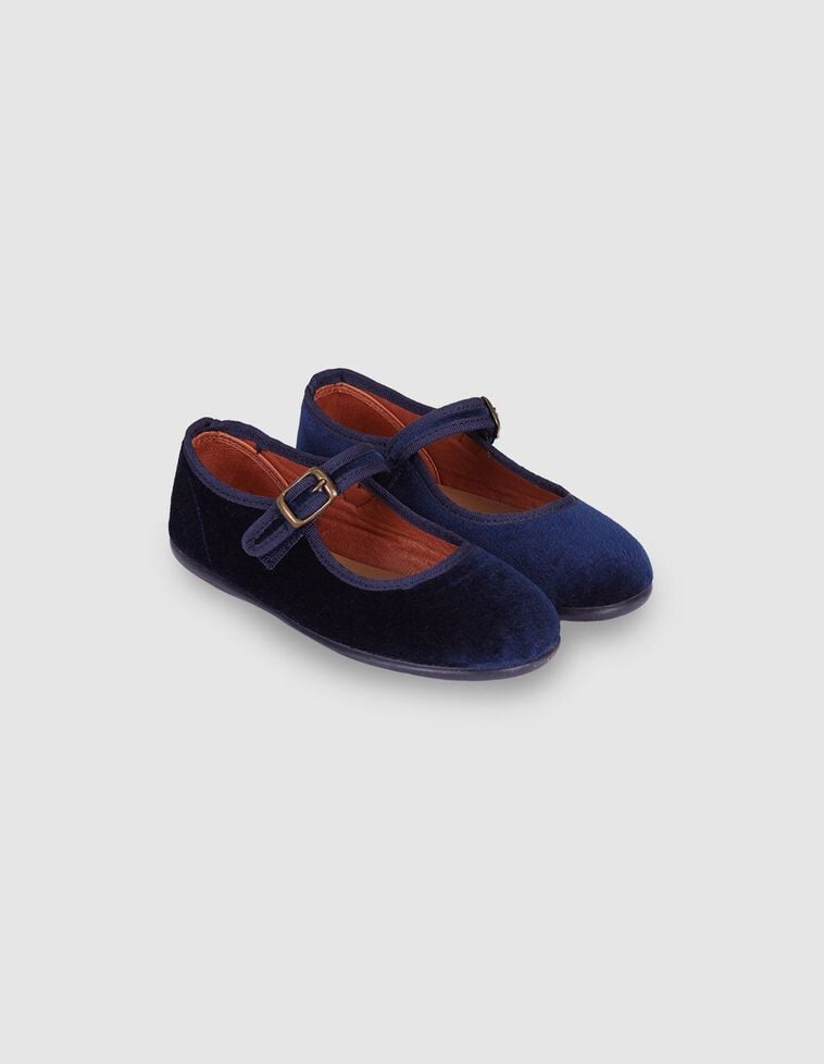 Sapatilhas de veludo azul