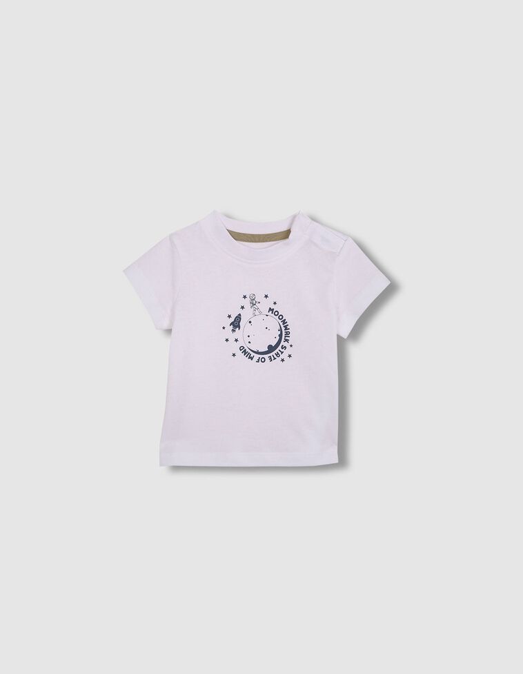T-shirt imprimé moonwalk blanc