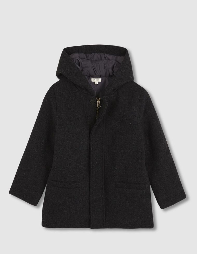 Cappotto stoffa con cappuccio