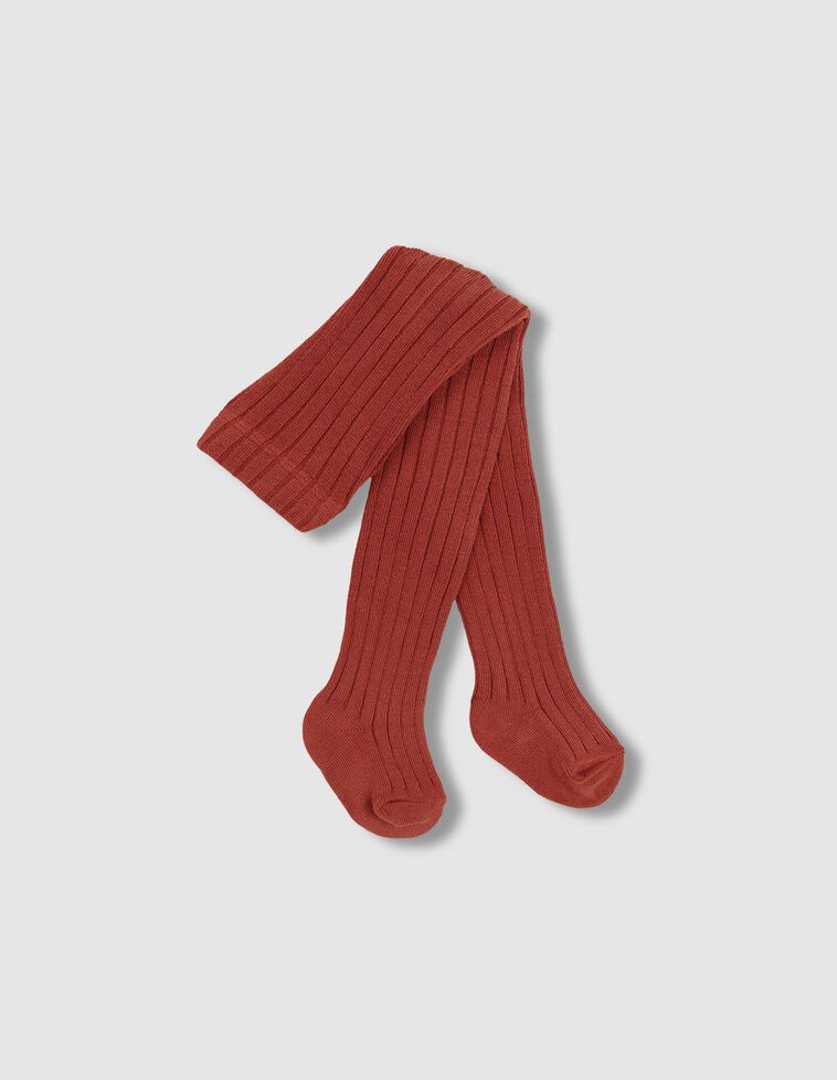 Collants côtelés grenat