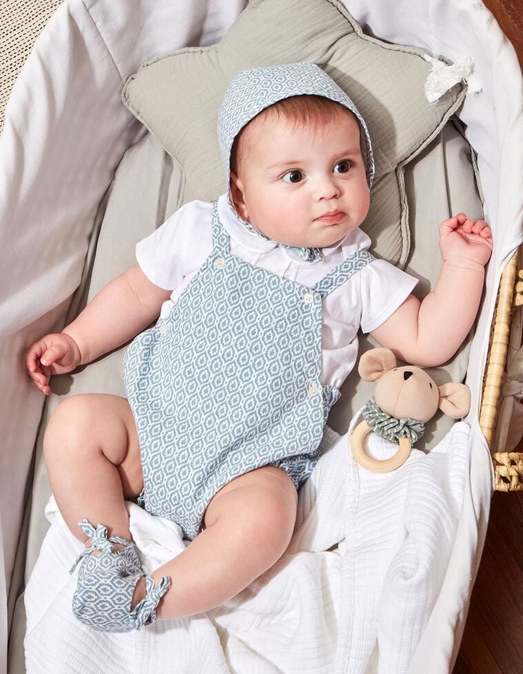 Maglietta con colletto neonato bianco
