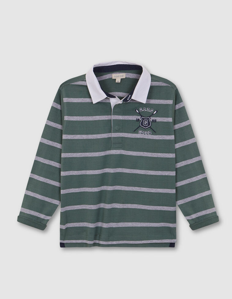Polo Righe Verde Antico