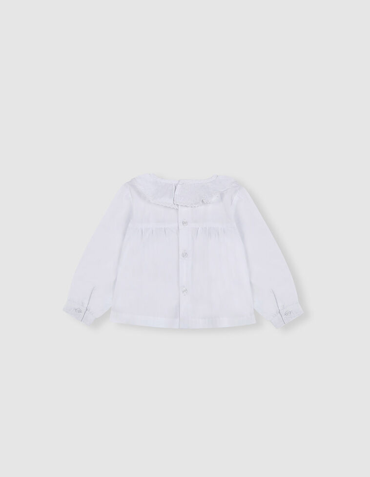 Blusa blanca tira bordada