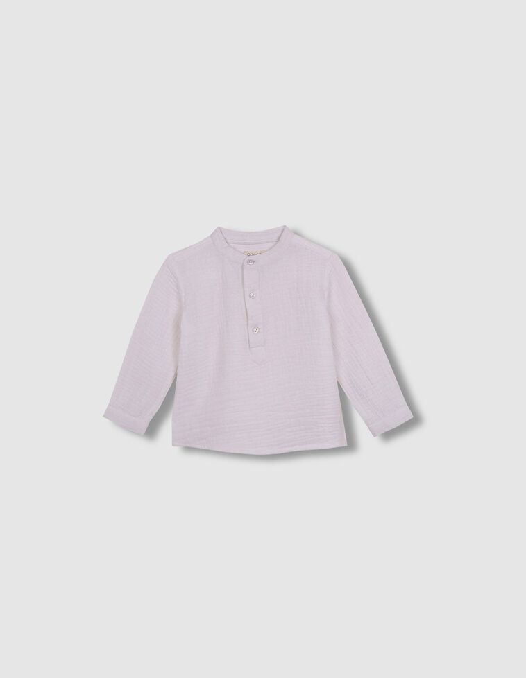 Camisa mao padeira de gasa branco