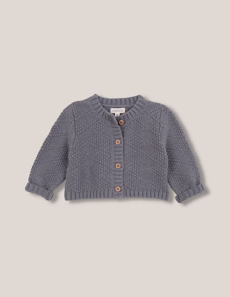 Veste en maille spéciale avec laine bleu clair