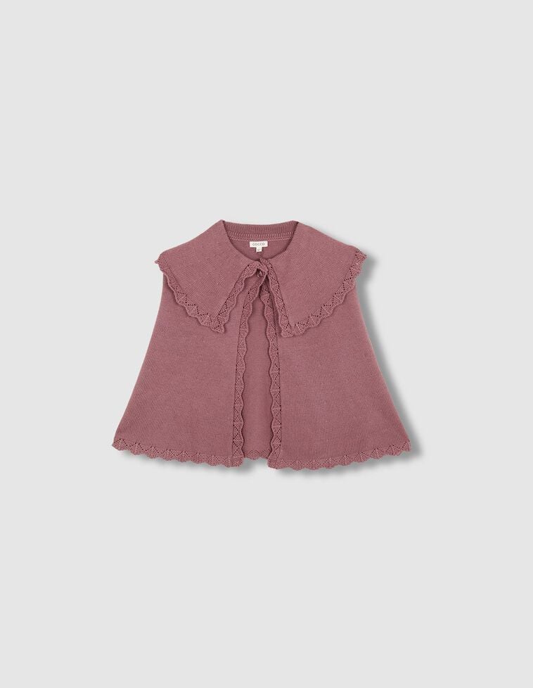 Cape rose en maille