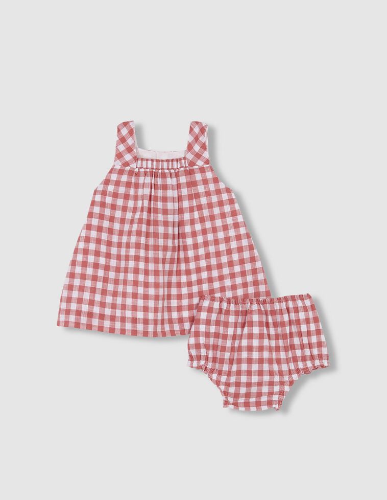 Erdbeer-Vichy-Kleid