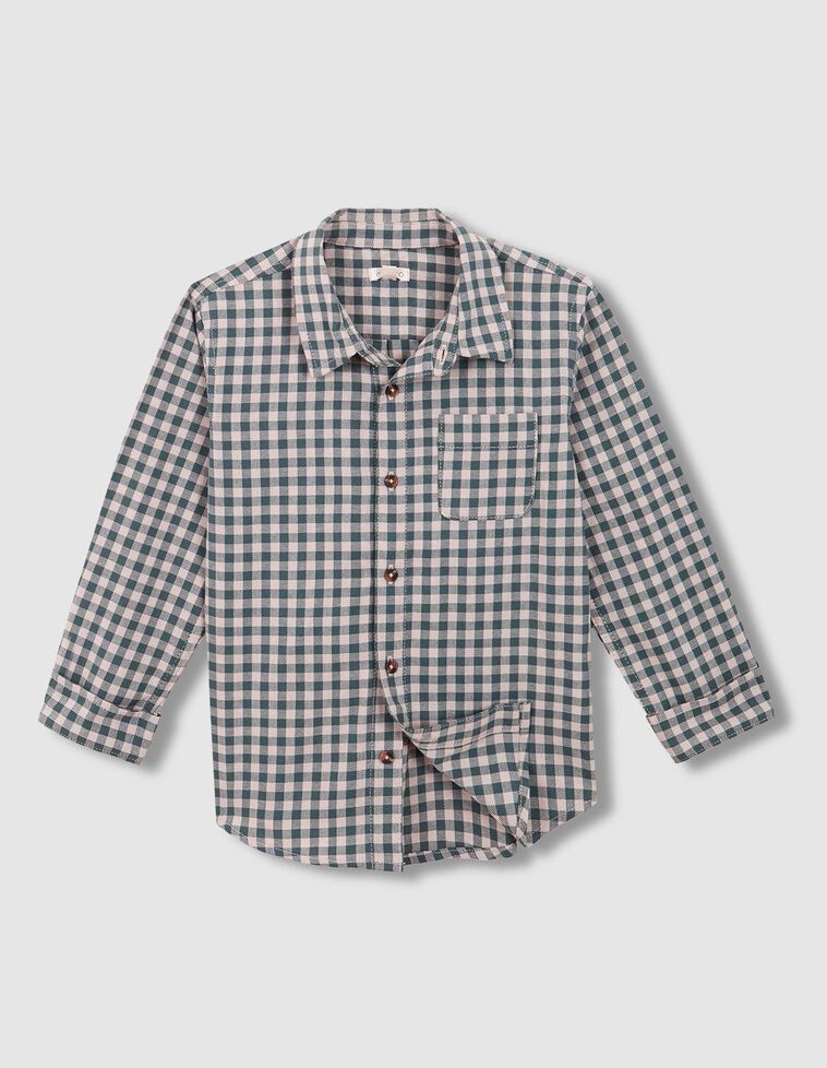 Camisa de algodão cinza