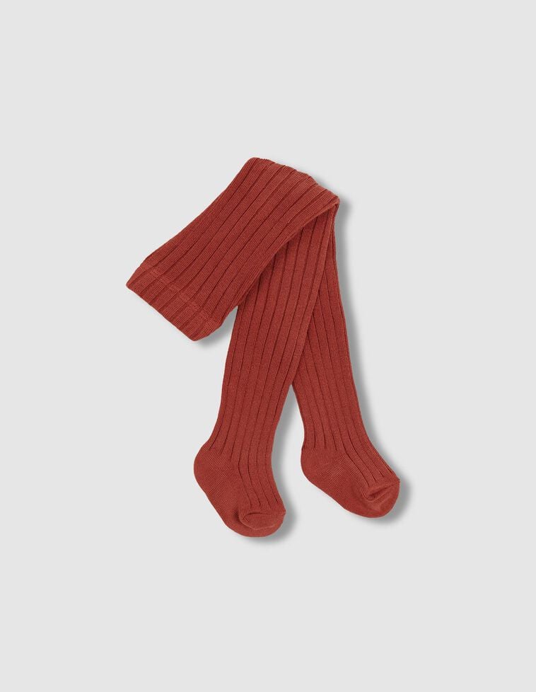 Collants côtelés grenat